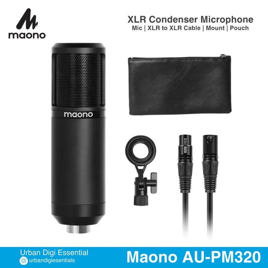 Maono AU PM320 Microphone Condenser XLR to XLR Mic