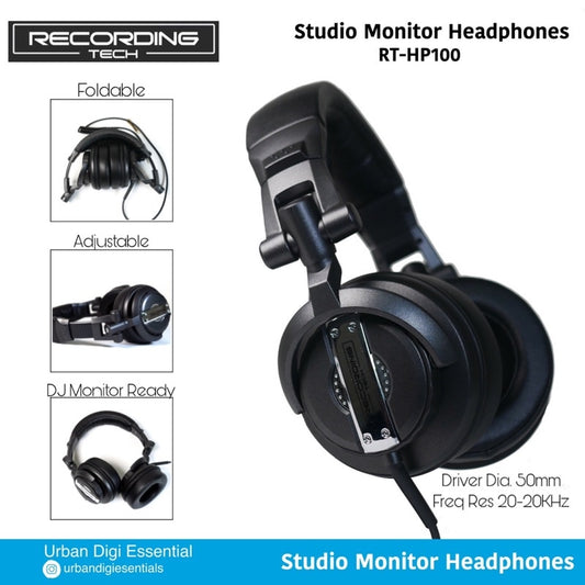 Media Recording Tech RT-HP100 Studio Monitor Headphones