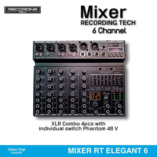 Recording Tech Elegant 6 - Mixer Audio Recording Tech Elegant 6 Channel