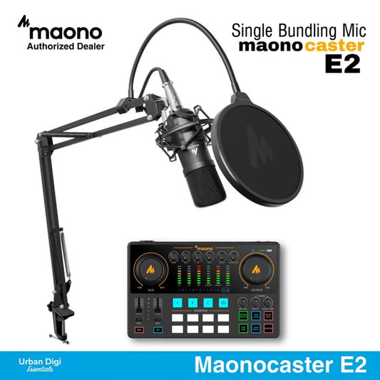 Maonocaster E2 Bundling Mic Maono A03 - Paket Podcast/Home Recording/Live Streaming/Live Singing/Smule