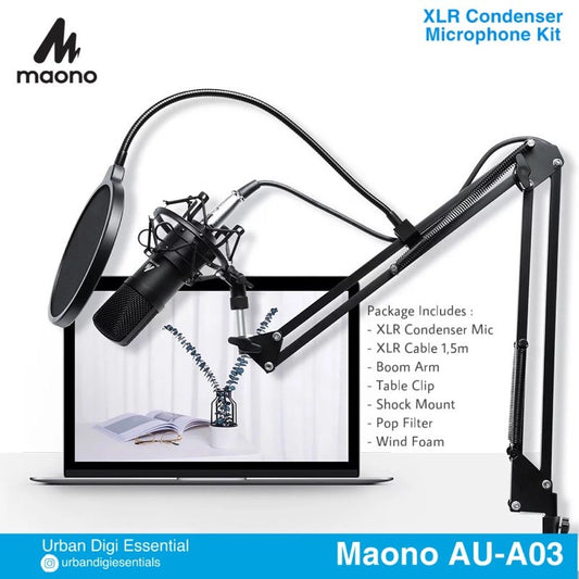 Maono AU-A03 XLR Condenser Microphone Package
