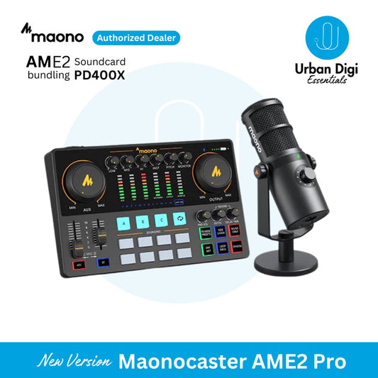 Maonocaster AME2 Pro + Maono PD400X Bundling Package untuk Podcast/Recording/Live Streaming/Voic Over/Gaming