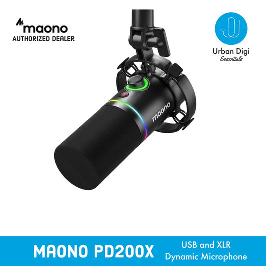 Maono PD200X - USB and XLR Dynamic Microphone Untuk Podcast Gaming Live Streaming Home Recording