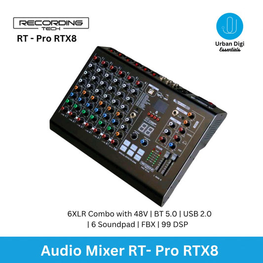 Recording Tech RT Pro RTX8 - Mixer Audio 8 Channel USB 2.0 99DSP