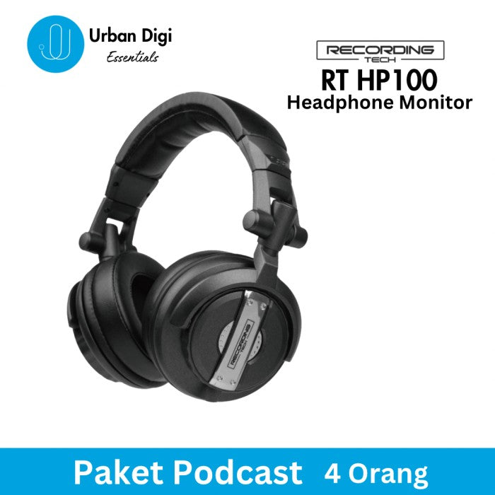 Paket Podcast 4 Orang - Recording Tech + Audio Technica