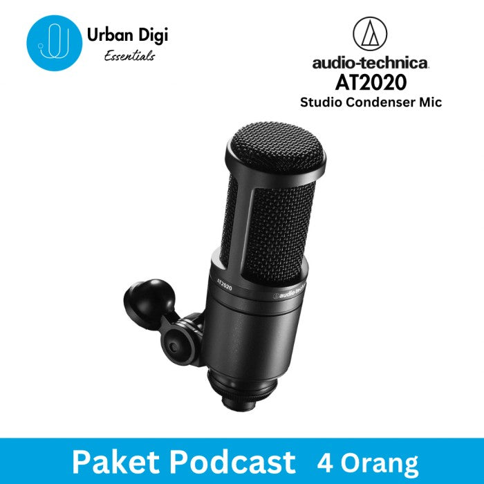 Paket Podcast 4 Orang - Recording Tech + Audio Technica