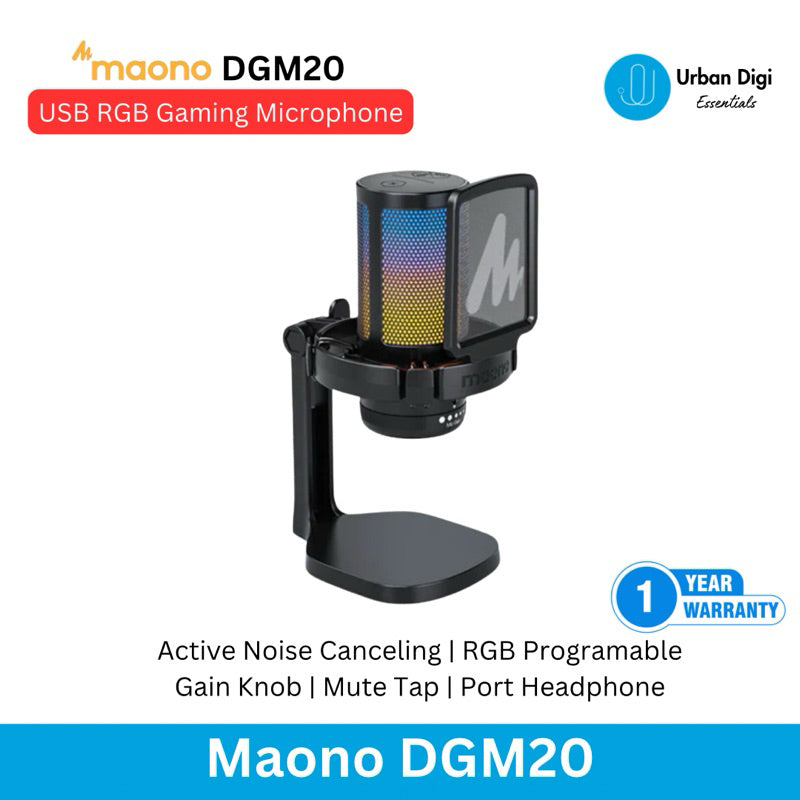 Maono DGM20 GamerWave - Condenser USB Gaming RGB Microphone