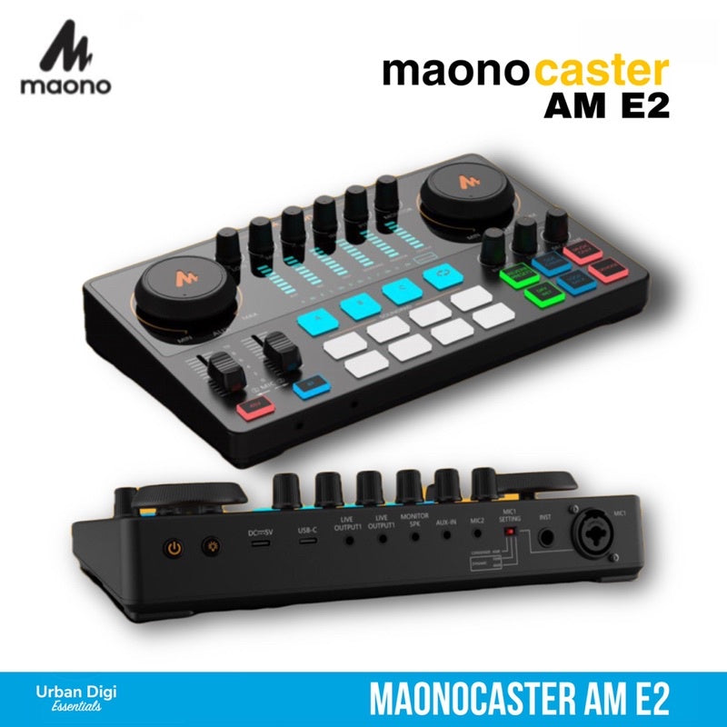 Maonocaster E2  dengan Microphone Maono PM500T - Paket Soundcard Buat Home Recording / Live Streaming  / Live Akustik