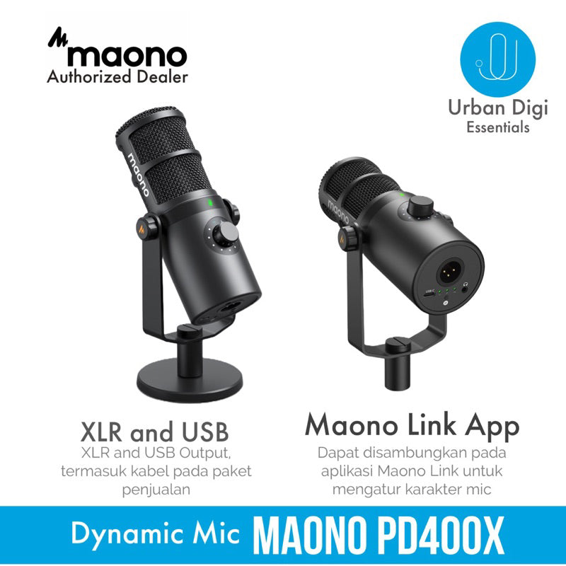 Maonocaster AME2 Pro + Maono PD400X Bundling Package untuk Podcast/Recording/Live Streaming/Voic Over/Gaming