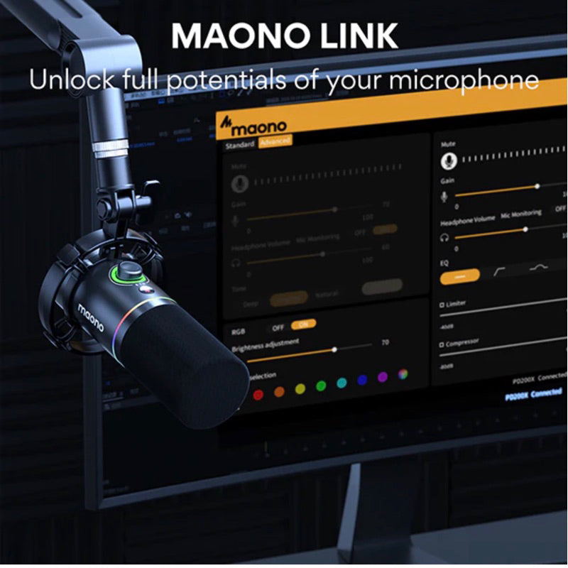 Maonocaster AME2 Pro + Maono PD200X Bundling Package untuk Podcast/Recording/Live Streaming/Voice Over/Gaming/Music Cover