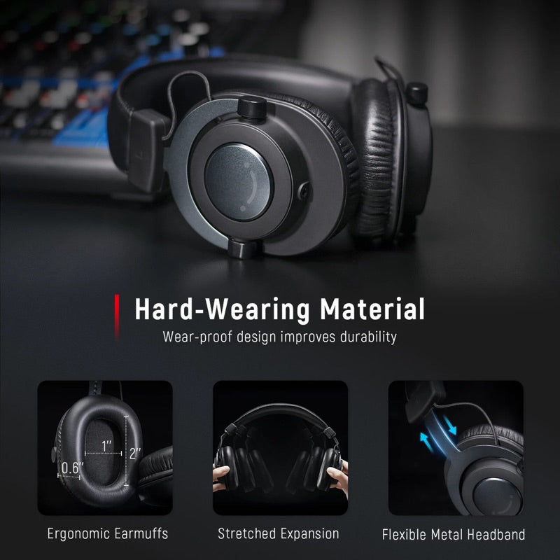 Fifine H8 - Headphone Monitor Professional buat Recording, DJ, Gamers, Podcast, Live Streaming