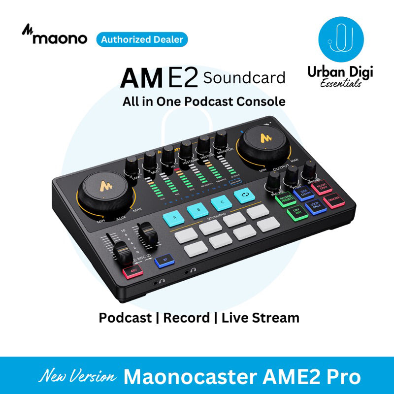 Maonocaster AME2 Pro + Maono PD200X Bundling Package untuk Podcast/Recording/Live Streaming/Voice Over/Gaming/Music Cover