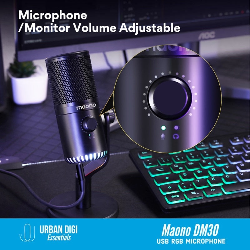 Mic Maono DM30 Microphone for Gaming Recording Podcasting Live Streaming