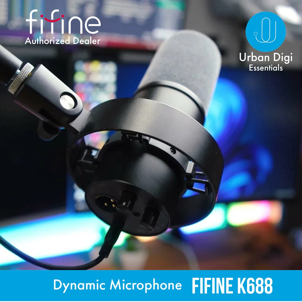 Fifine K688 - Dynamic Microphone Mic USB XLR untuk Podcast Recording Streaming Gaming Voice Over